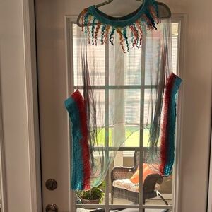 Colorful Sheer Sleeveless Top